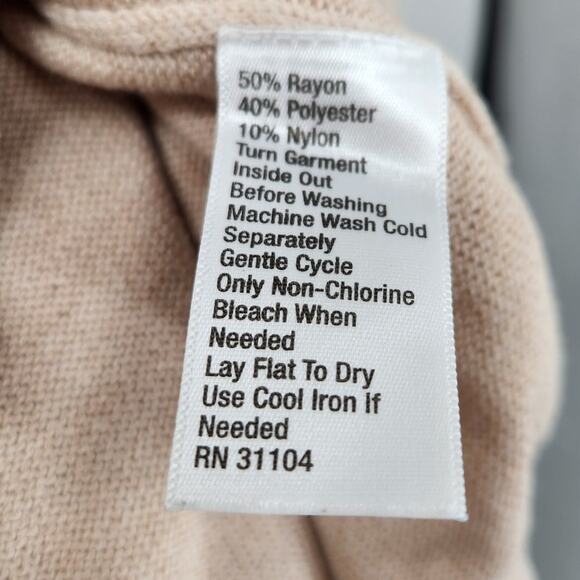 Kim Rogers Tan Long Sleeve Sweater Womens Size Large L - Picture 4 of 4